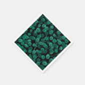 Eucalyptus op zwart servet (Hoek)