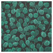 Eucalyptus op zwart stof (Swatch)
