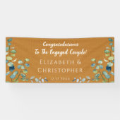 Eucalyptus Oranje Gefeliciteerd Verloving Spandoek (Horizontaal)