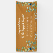 Eucalyptus Oranje Gefeliciteerd Verloving Spandoek (Verticaal)
