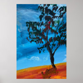 'Eucalyptus' Origineel schilderij Acryl op doek Poster