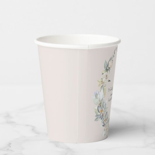 Eucalyptus Ovaal Krans Uitvaart Papieren beker (Rechts)