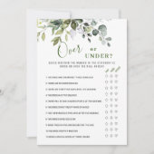 Eucalyptus Over of Onder Bruiloftsfeest Spelkaart Kaart (Voorkant)
