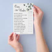 Eucalyptus Over of onder Vrijgezellenfeest spelkaa Flyer (Hand)