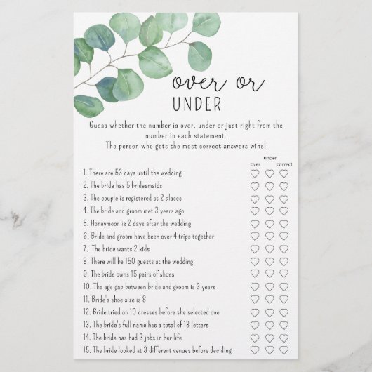 Eucalyptus - Over- of onderliggend vrijgezellenfee (Voorkant)