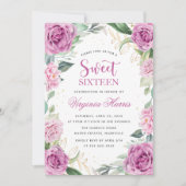 Eucalyptus Paarse bloemzoet zestien 16 jaar Kaart (Voorkant)