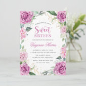 Eucalyptus Paarse bloemzoet zestien 16 jaar Kaart (Staand voorkant)