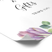 Eucalyptus Paarse Greenery Kaarten en cadeaubonzen Poster (Hoek)