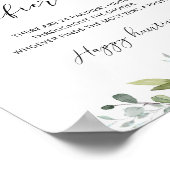 Eucalyptus Pacifier jachtspel op baby shower Poster (Hoek)