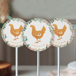 Eucalyptus Pampas Proteas Chicken Meal Choice Ronde Sticker