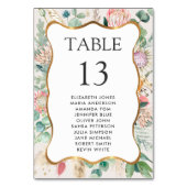 Eucalyptus Pampas Seating Chart Cards For Wedding Kaart (Voorkant)