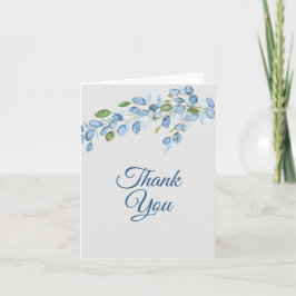 Eucalyptus Pastel Groen en Blauw Dank je wel Bedankkaart