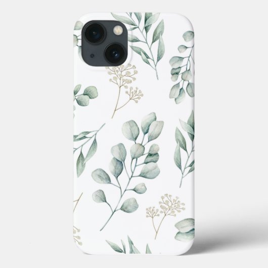 Eucalyptus Patroon iphone hoesje (Achterkant)