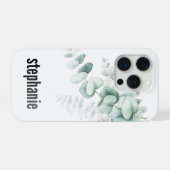 Eucalyptus Patroon iPhone Hoesje 15 Pro Case (Achterkant horizontaal)