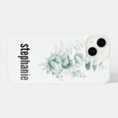  Eucalyptus Pattern i phone Case iPhone Hoesje (Achterkant horizontaal)