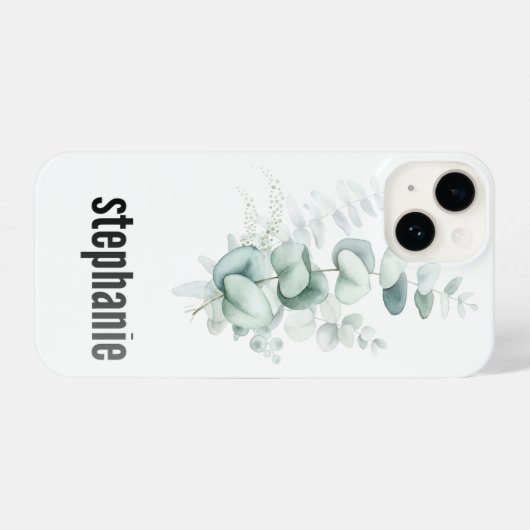  Eucalyptus Pattern i phone Case iPhone Hoesje (Achterkant horizontaal)