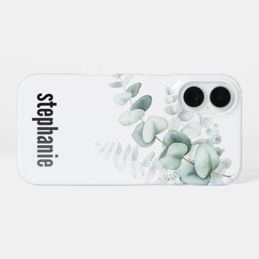 Eucalyptus Pattern iphone Case iPhone 16 Hoesje (Achterkant horizontaal)