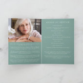 Eucalyptus Pattern Photo Memorial Service Programm Programma (Binnen)