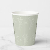 Eucalyptus Pattern Wedding Green ID901 Papieren Bekers (Rechts)
