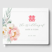 Eucalyptus Peonies Chinese Weddenschap Boek (Voorkant)
