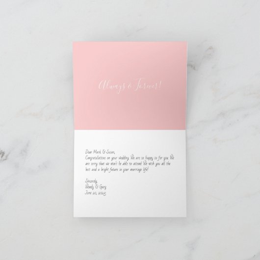 Eucalyptus Peonies Wedding Gefeliciteerd Kaart (Binnen)