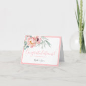 Eucalyptus Peonies Wedding Gefeliciteerd Kaart (Voorkant)