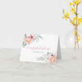Eucalyptus Peonies Wedding Gefeliciteerd Kaart (Gele Bloem)