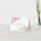 Eucalyptus Peonies Wedding Gefeliciteerd Kaart (Voorkant)