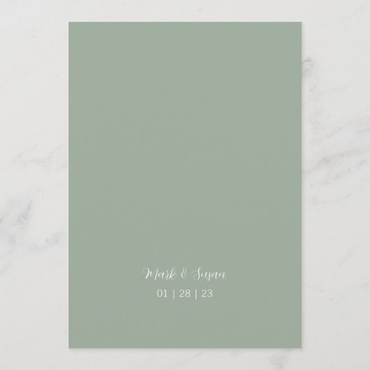 Eucalyptus Peonies Wedding Seating Chart Kaart (Achterkant)