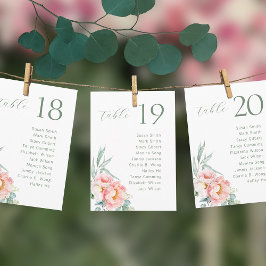 Eucalyptus Peonies Wedding Seating Chart Kaart