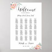 Eucalyptus Peonies Wedding Welkomstplaatje Poster (Voorkant)