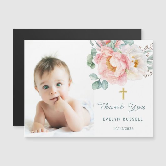 Eucalyptus Peony Baptism Foto: Magnetisch (Voorkant / Achterkant)