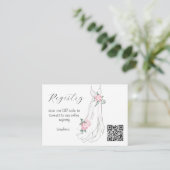Eucalyptus Peony Bridal shower Registry Enclosure Informatiekaartje (Staand voorkant)