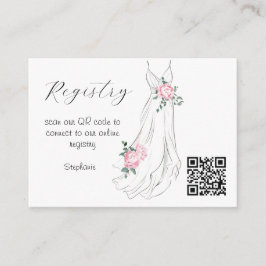 Eucalyptus Peony Bridal shower Registry Enclosure  Informatiekaartje