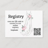 Eucalyptus Peony Bridal shower Registry Enclosure  Informatiekaartje (Voorkant)