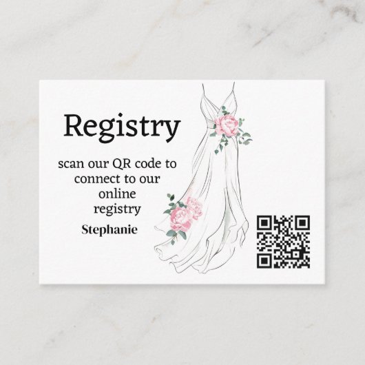 Eucalyptus Peony Bridal shower Registry Enclosure Informatiekaartje (Voorkant)
