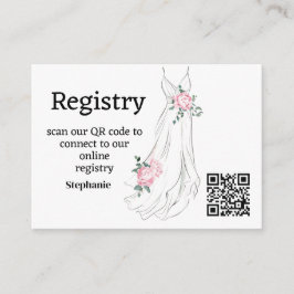 Eucalyptus Peony Bridal shower Registry Enclosure  Informatiekaartje