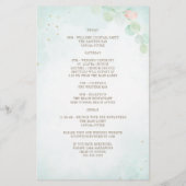 Eucalyptus Peony Floral Weddenschap Welkomstreisro (Achterkant)