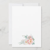 Eucalyptus Peony Poppy Flowers Cross Baptisme Kaart (Achterkant)