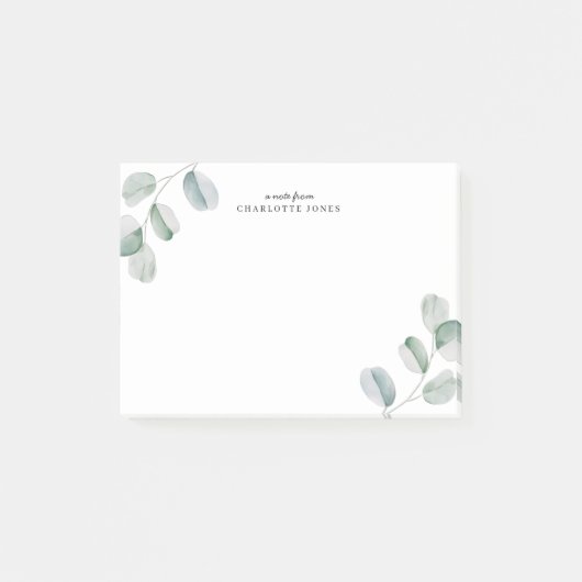 Eucalyptus Personalized Post-it® Notes (Voorkant)