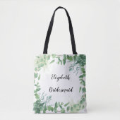 Eucalyptus Persoonlijke Bridesmaïde Canvas tas (Voorkant)