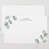 Eucalyptus Persoonlijke Notitiekaart Briefpapier (Voorkant / Achterkant)