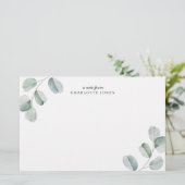 Eucalyptus Persoonlijke Notitiekaart Briefpapier (Staand voorkant)