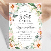 Eucalyptus Perzik Bloemzoet Zestien 16 Verjaardag Kaart