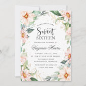 Eucalyptus Perzik Bloemzoet Zestien 16 Verjaardag Kaart (Voorkant)