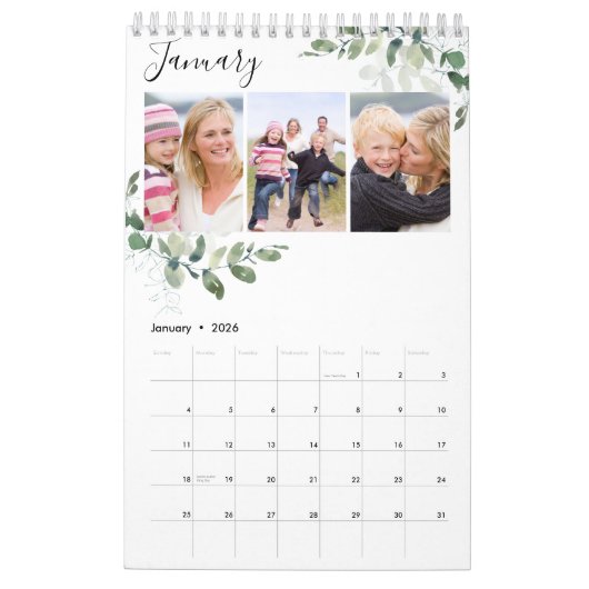 Eucalyptus Photo Collage Calendar Kalender (Jan 2026)
