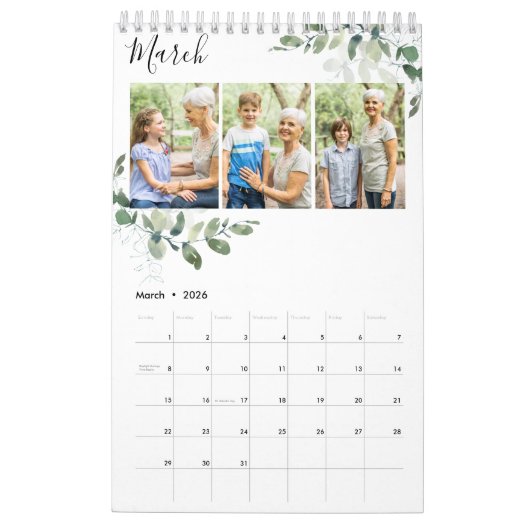 Eucalyptus Photo Collage Calendar Kalender (Mar 2026)