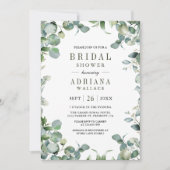 Eucalyptus Photo Collage QR Code Vrijgezellenfeest Kaart (Voorkant)