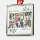 Eucalyptus Photo Gold Foil Merry kerst Metalen Ornament (Links)