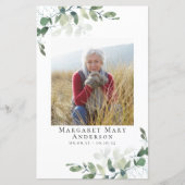 Eucalyptus Photo Memorial Service-programma (Voorkant)